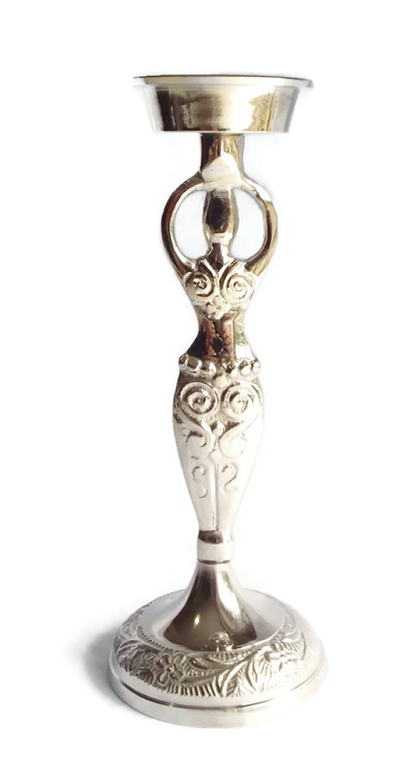 Silver Goddess Incense or Candle Holder