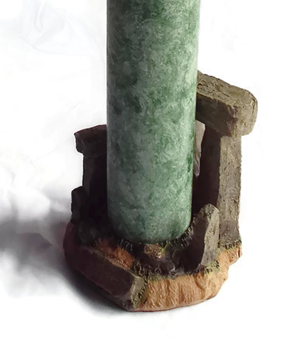 Stone Circle Candle Holder with Pillar Candle