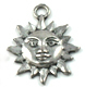 Litha Beeswax Candle with Silver Metal Sun Face Charm