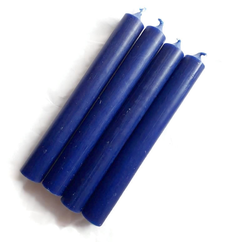 Solid Colour Dark Blue 7 Inch Dinner Candles