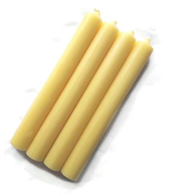 Light Yellow Solid Colour Rustic 8 Inch Candles