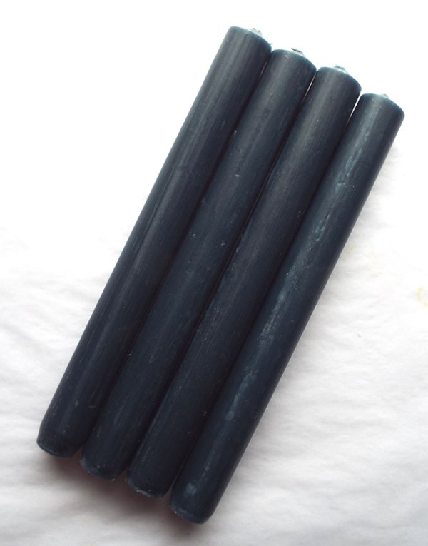 Dark Blue Solid Colour 8 Inch Rustic Candles