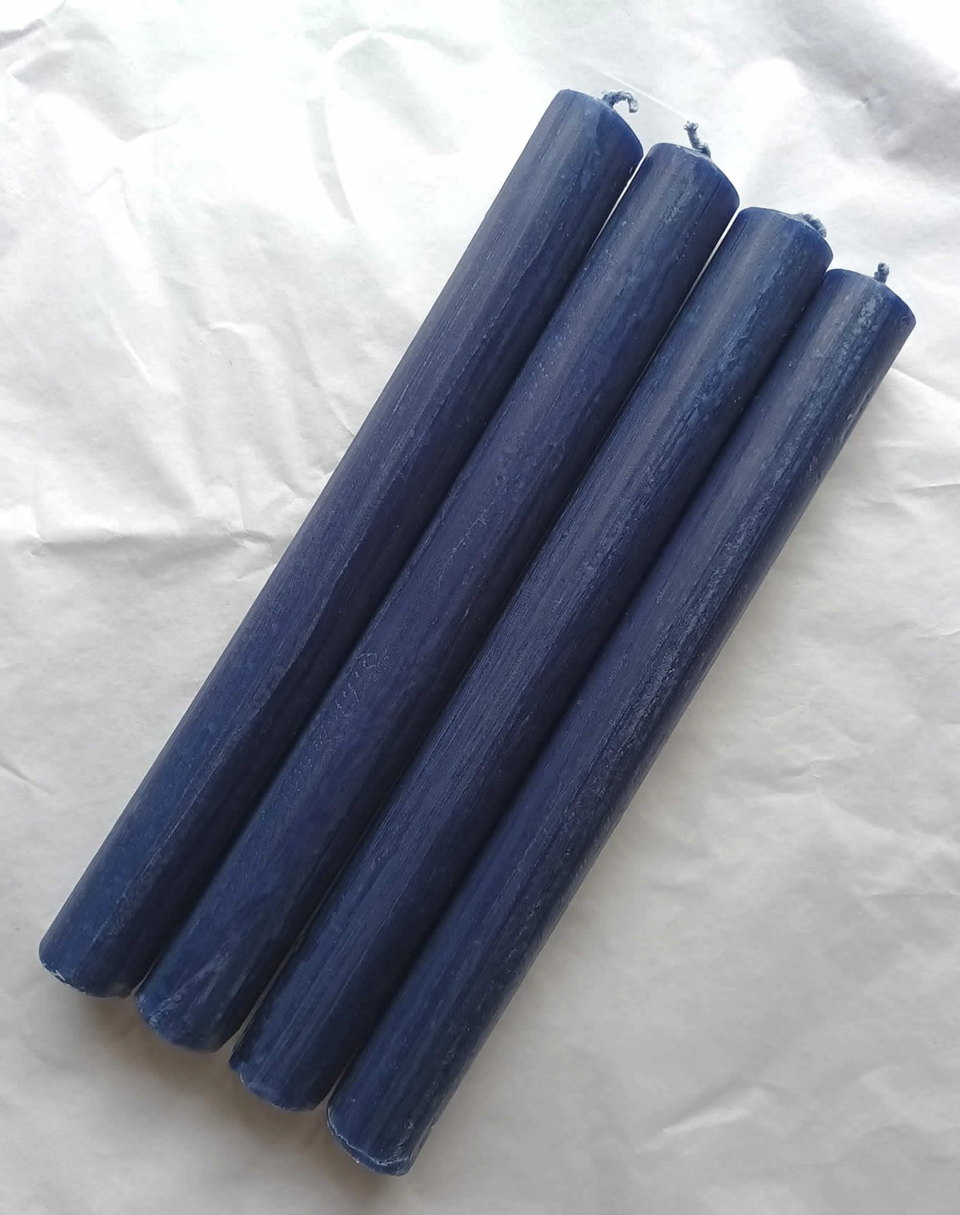 Dark Blue Solid Colour 8 Inch Rustic Candles