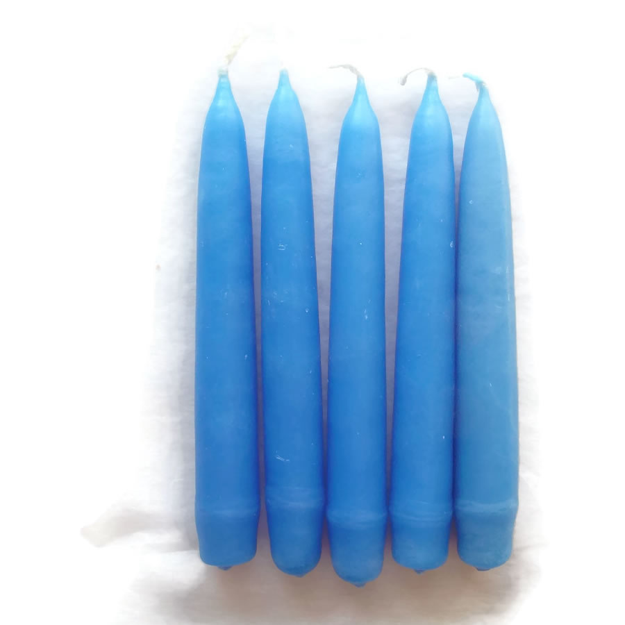 Blue Solid Colour 4 Inch Dipped Spell Candles