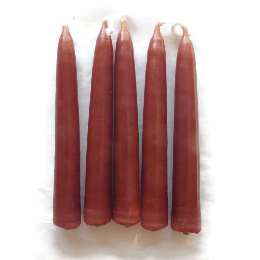 Brown Solid Colour Dipped Spell Candle 4