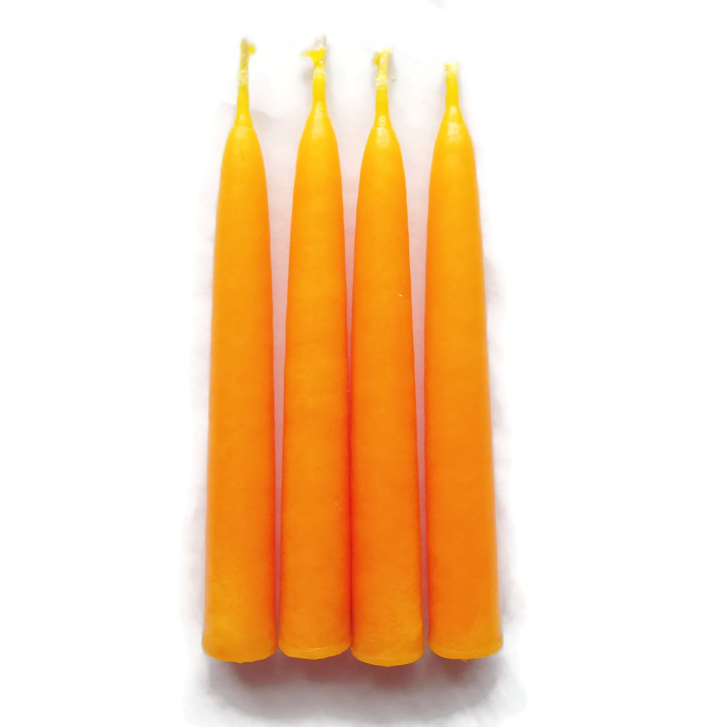 Orange Solid Colour 4 Inch Dipped Spell Candles