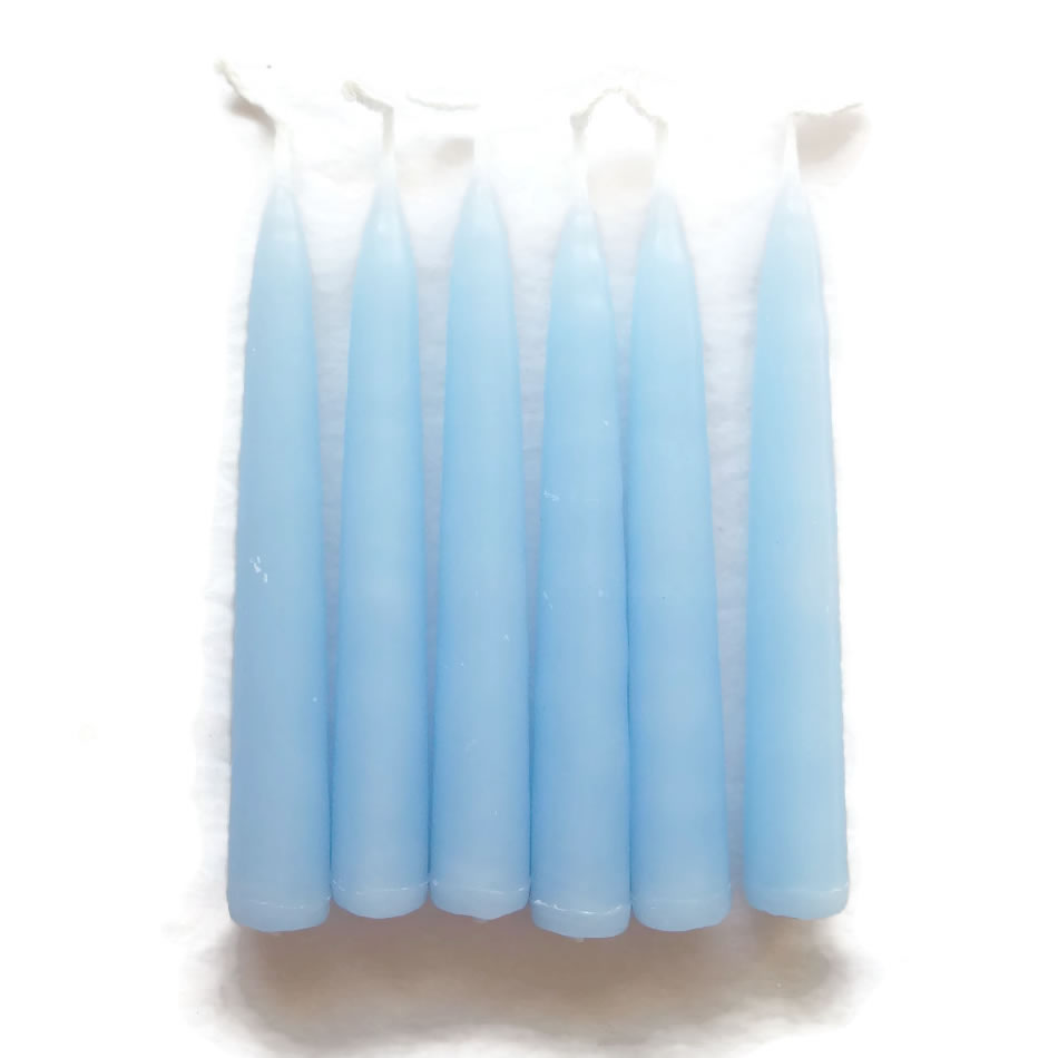 Pale Blue Solid Colour 4 Inch Dipped Spell Candles