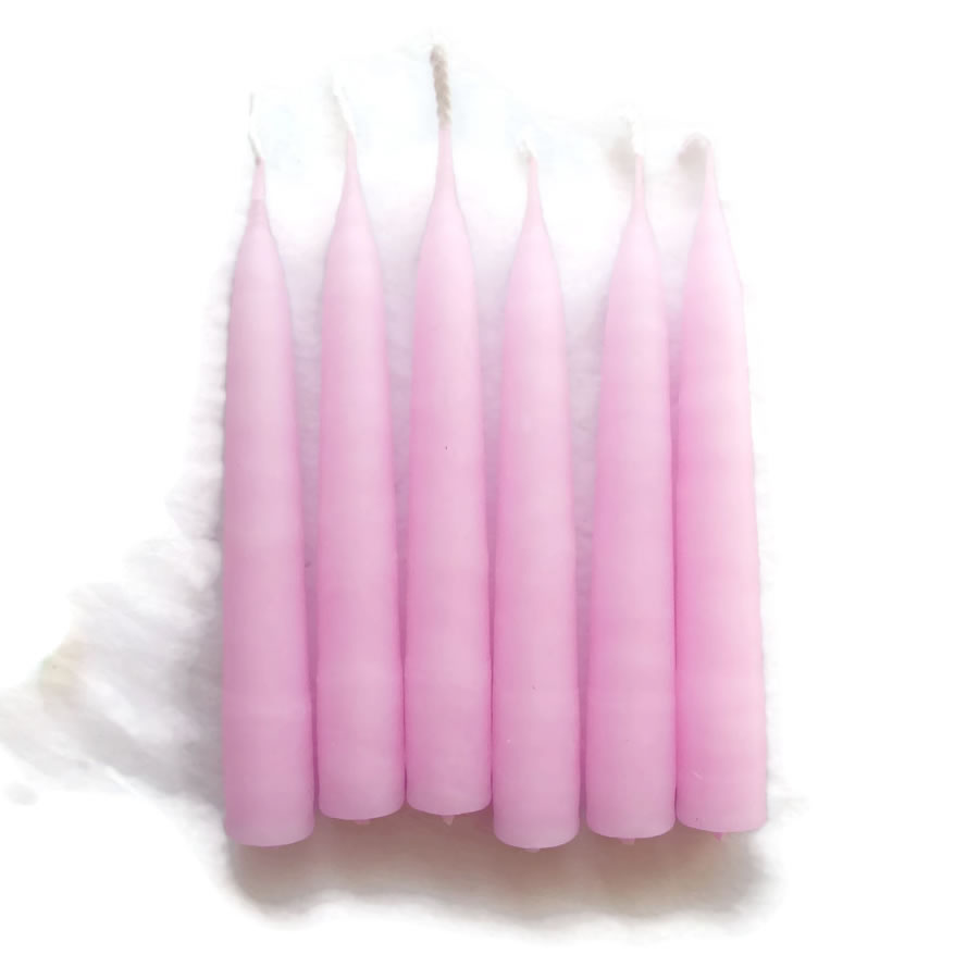 Pink Solid Colour 4 Inch Dipped Spell Candles