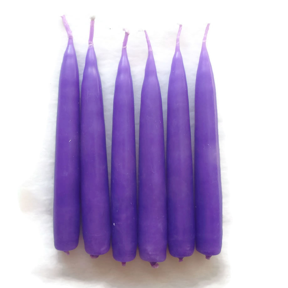 Purple Solid Colour 4 Inch Dipped Spell Candles
