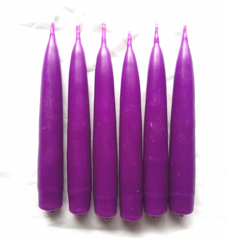 Royal Purple Solid Colour 4 Inch Dipped Spell Candles