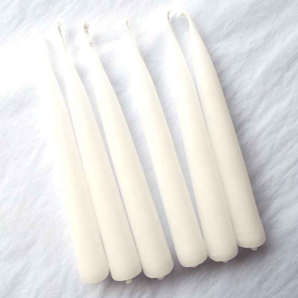 White Solid Colour Dipped Spell Candle 4