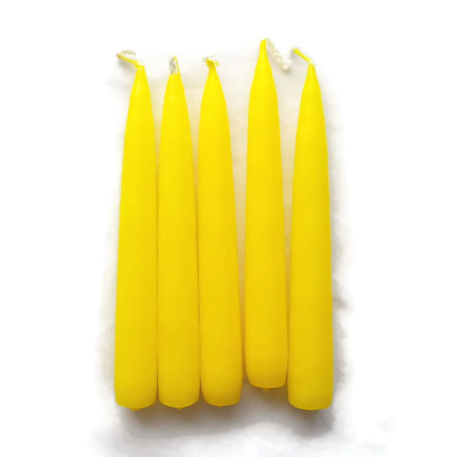 Yellow Solid Colour Dipped Spell Candle