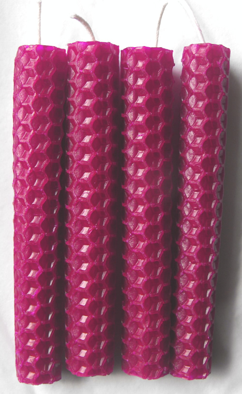 Magenta Beeswax Spell Candles