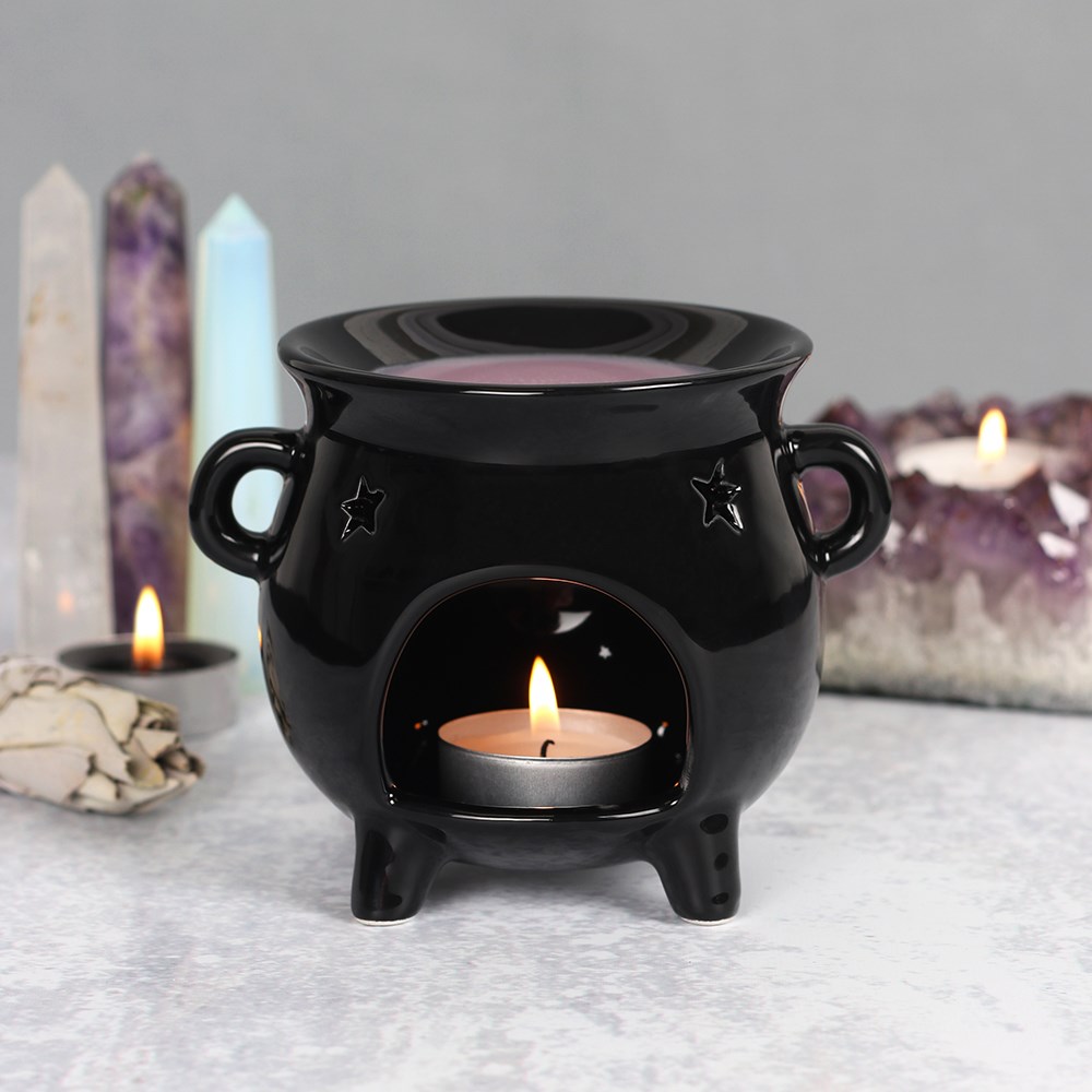 Shiny Black Cauldron Wax Melt or Oil Burner