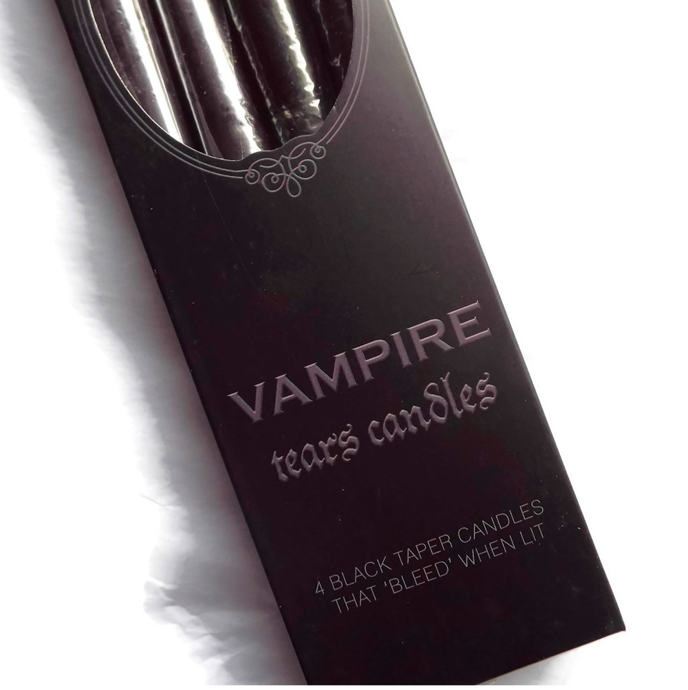 Weeping Rose Vampire Tears Taper Candles in Boxes of Four