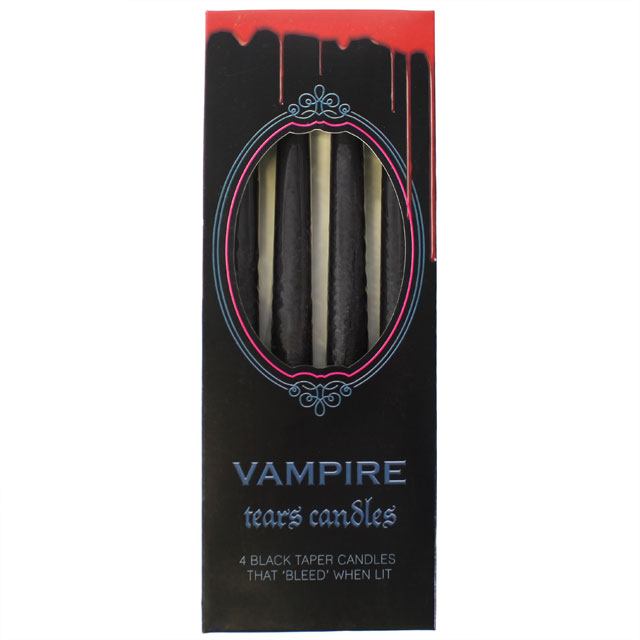 Weeping Rose Vampire Tears Taper Candles in Boxes of Four