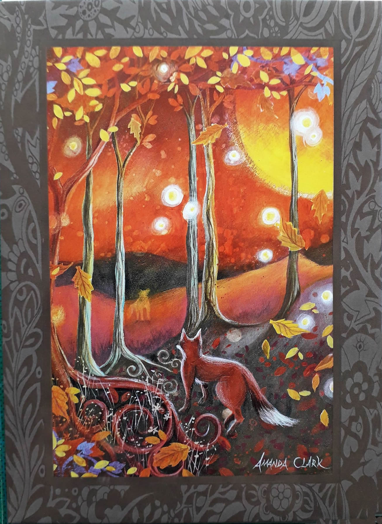 Samhain Greetings Card by Amanda Clark