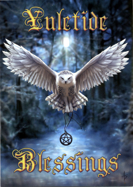 Awake Your Magic Yuletide Blessings Card by Anne Stokes