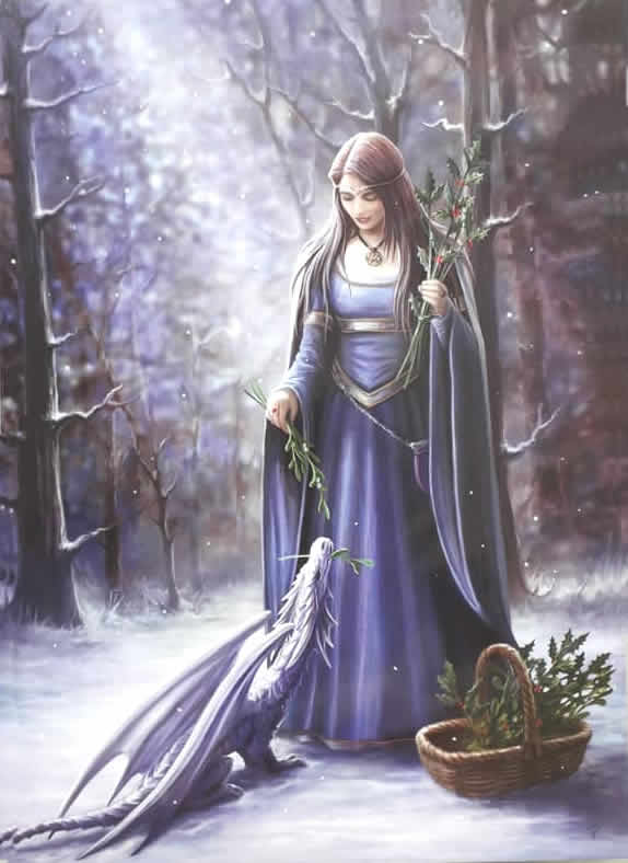 Anne Stokes Solstice Gathering Greetings Card