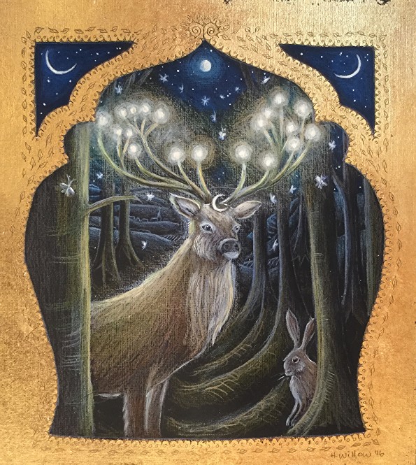 The Light of the Forest Greetings Card by Hannah Willow