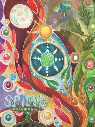 Element of Spirit Greetings Card by Jaine Rose
