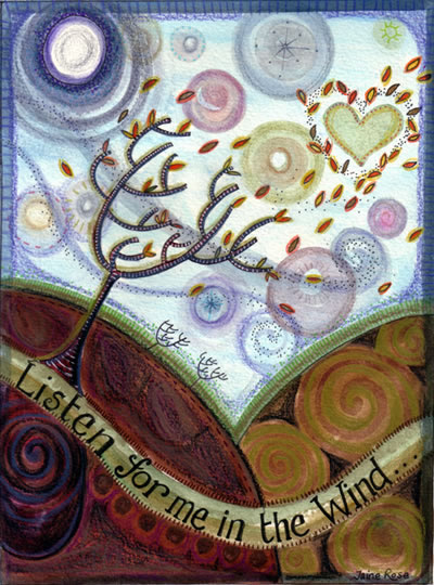 Listen For Me Greetings Card by Jaine Rose