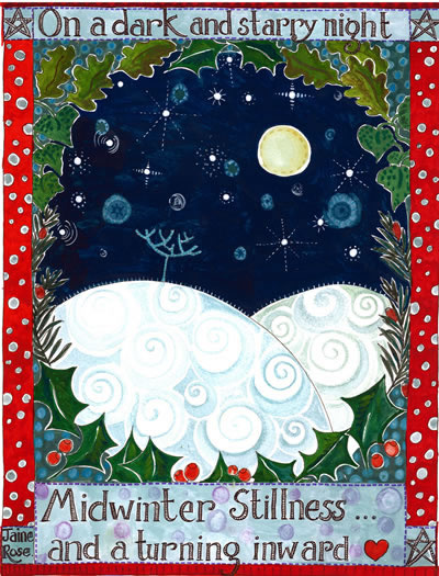 Midwinter Stillness Greetings Card by Jaine Rose