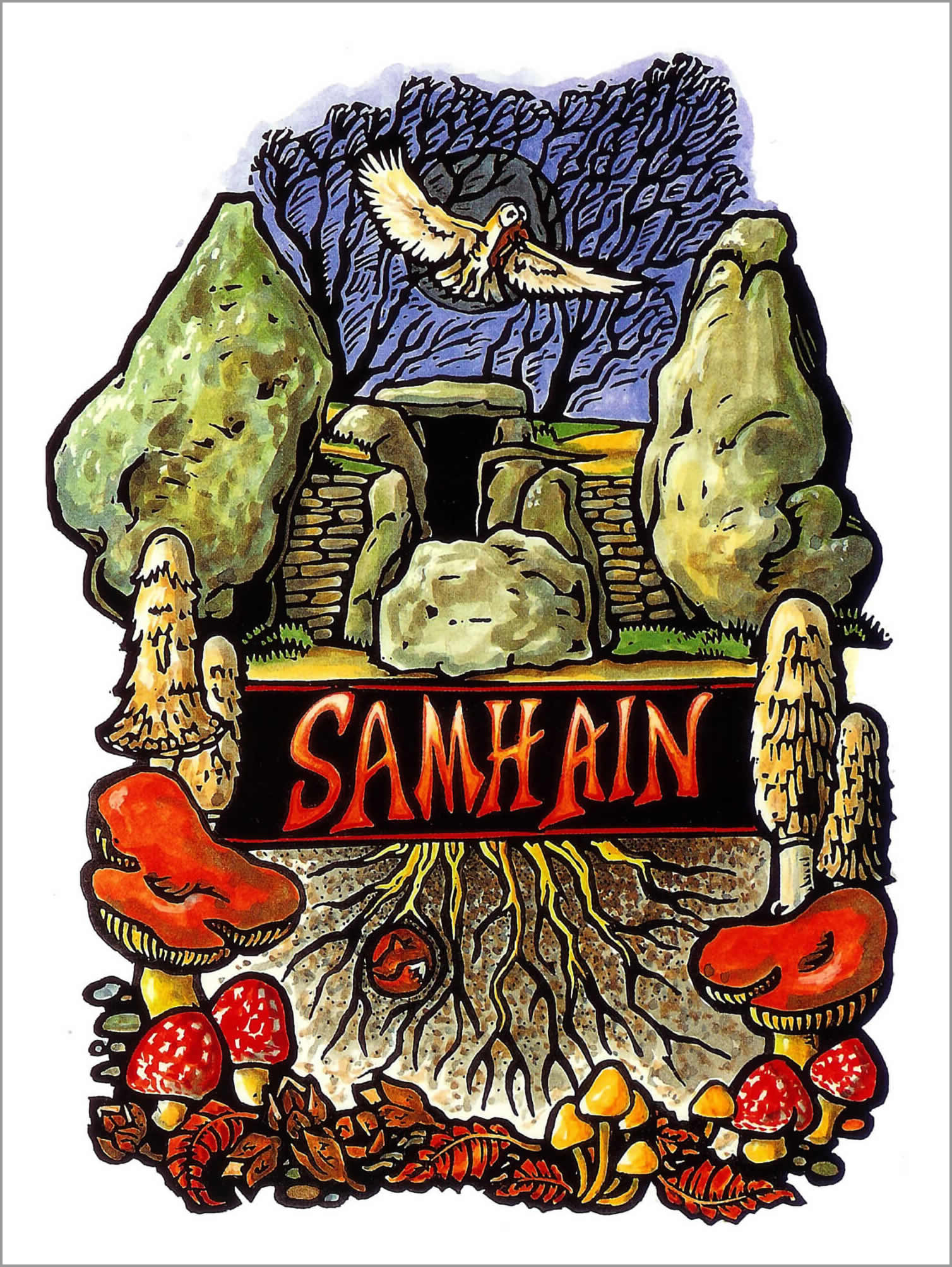 Samhain Greetings Card by Karen Cater