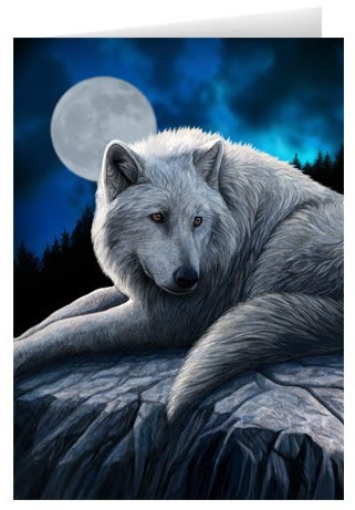 Guardian of the North Greetings Card by Lisa Parker