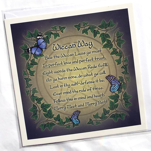 Wiccan Rede Greetings Card by Lisa Parker