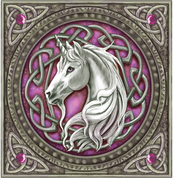 Pink Unicorn Greetings Card by Lisa Parker