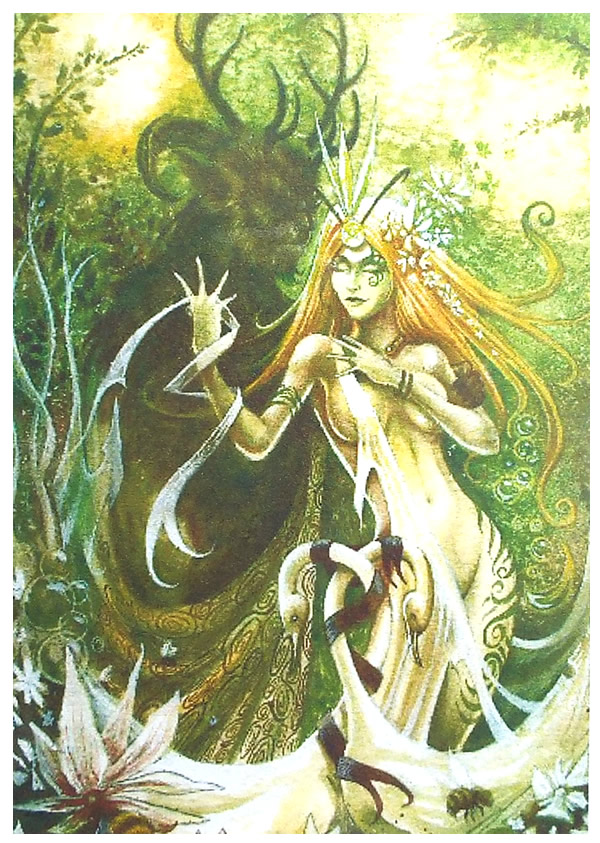 Beltane Greetings Card by Neil Sims