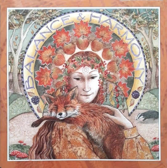 Balance and Harmony Mabon Goddess Greetings Card by Wendy Andrew
