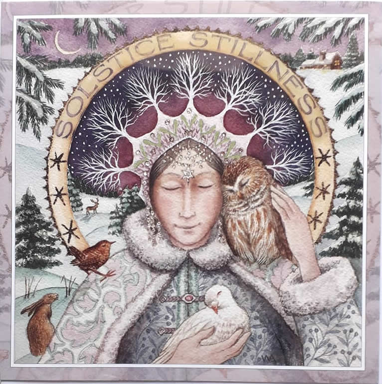 Solstice Stillness Greetings Card by Wendy Andrew