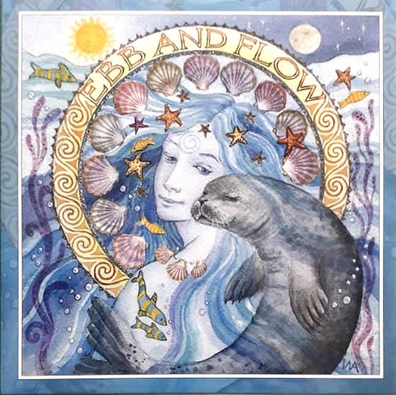 Ebb and Flow Goddess Greetings Card by Wendy Andrew