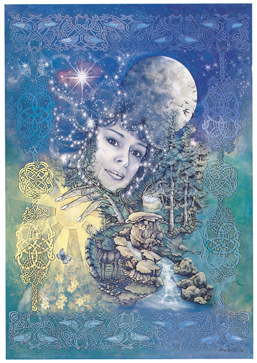 Moon Goddess Greetings Card