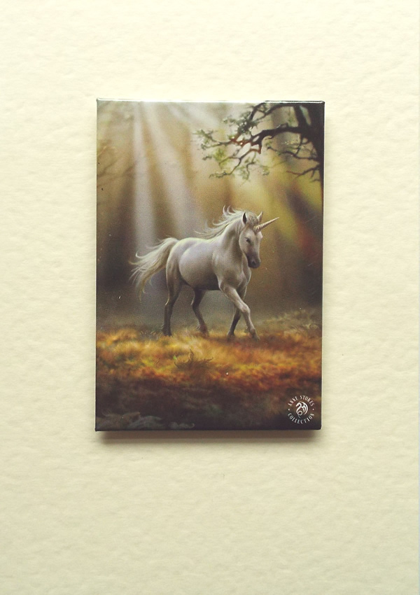 Autumn Unicorn Greetings Card by Anne Stokes with Detachable Magnet