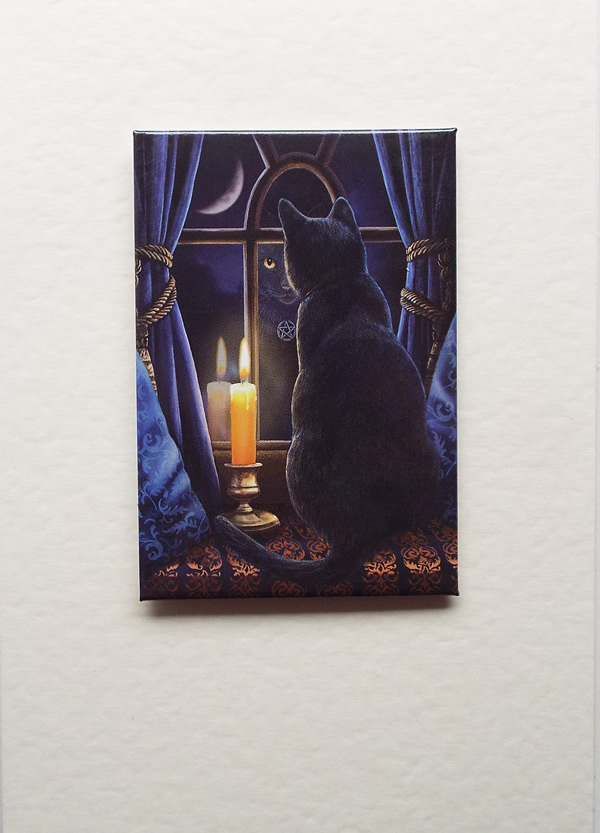 Midnight Vigil Greetings Card by Lisa Parker with Detachable Magnet