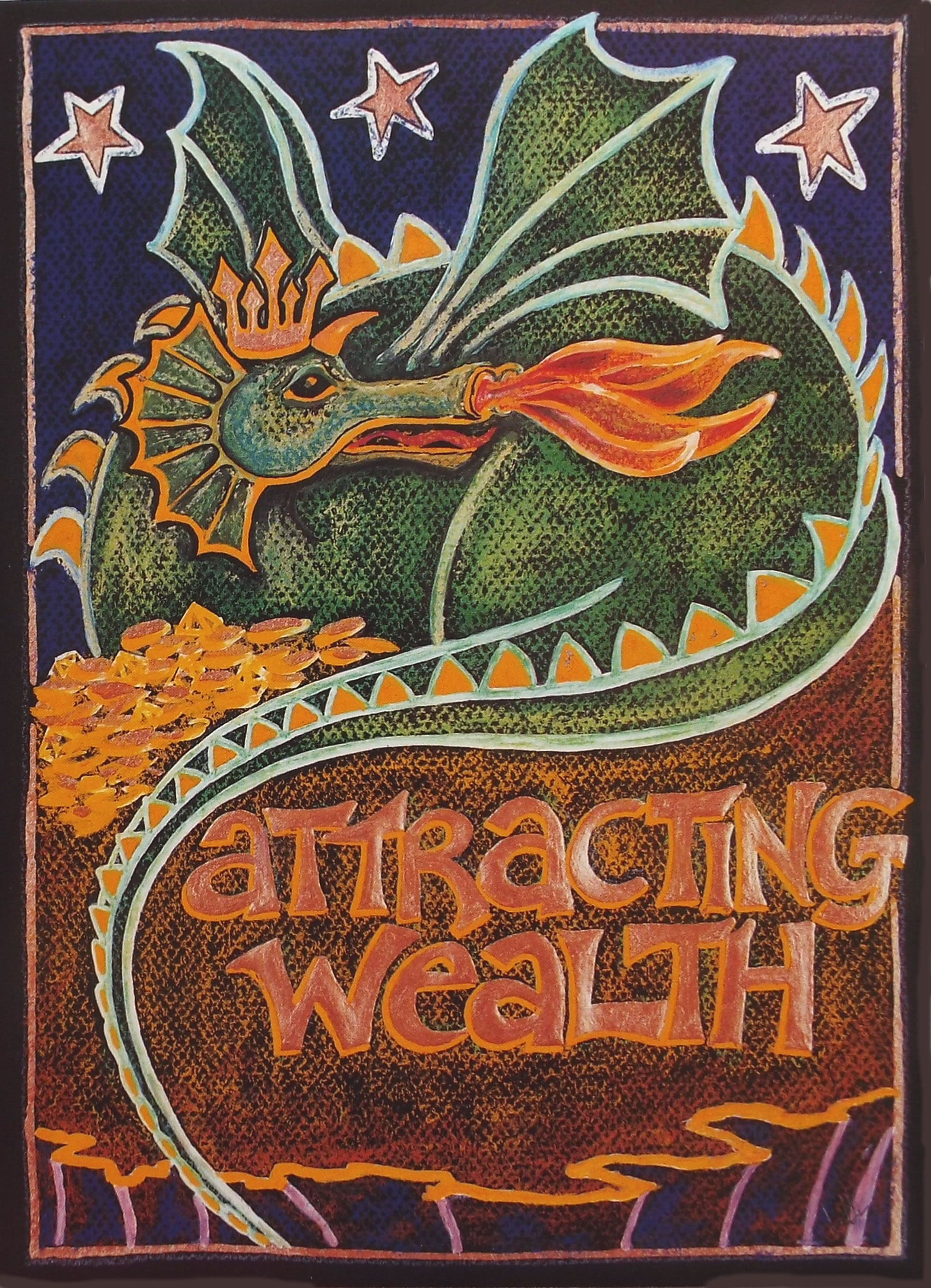 Attracting Wealth Spell Greetings Card by Annette Fry