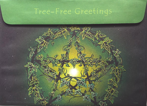 Envelope for Ivy Pentagram Tree Free Greetings Card