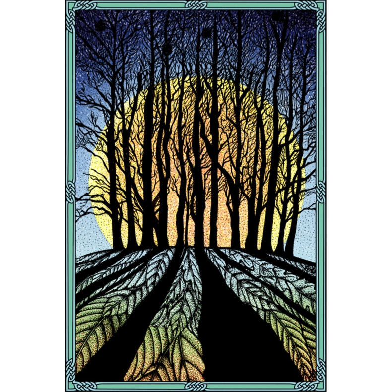 Winter Solstice Tree Free Greetings Card