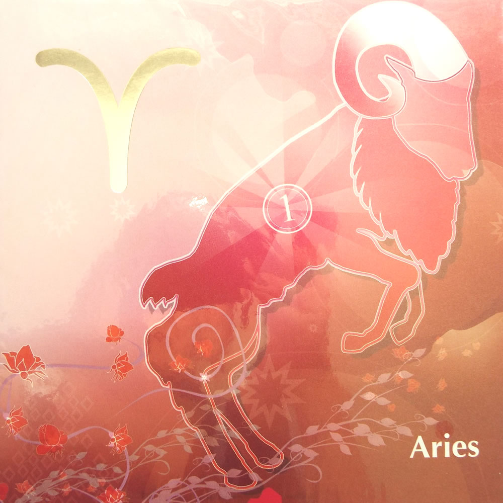Aries Sun Sign Greetings Card