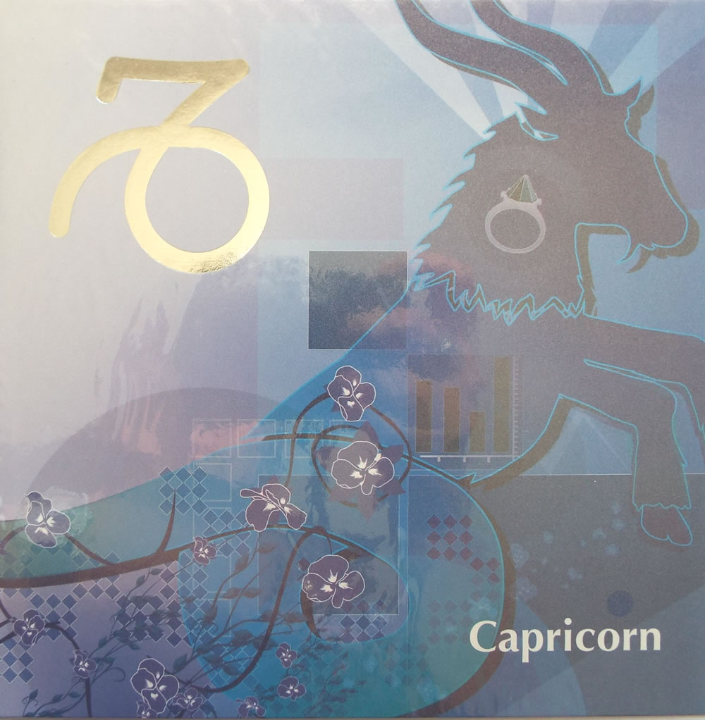 Capricorn Sun Sign Greetings Card