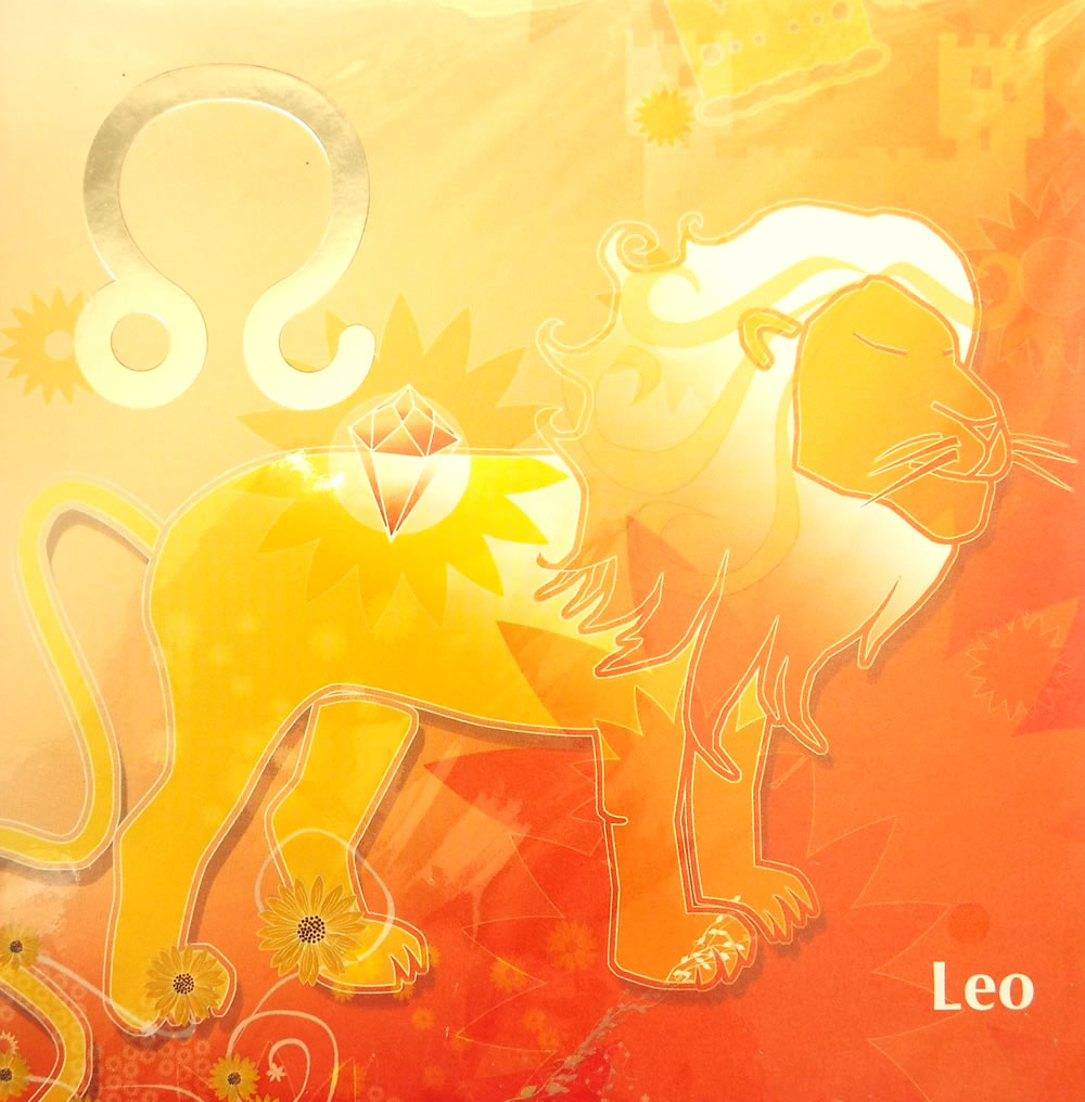 Leo Sun Sign Greetings Card
