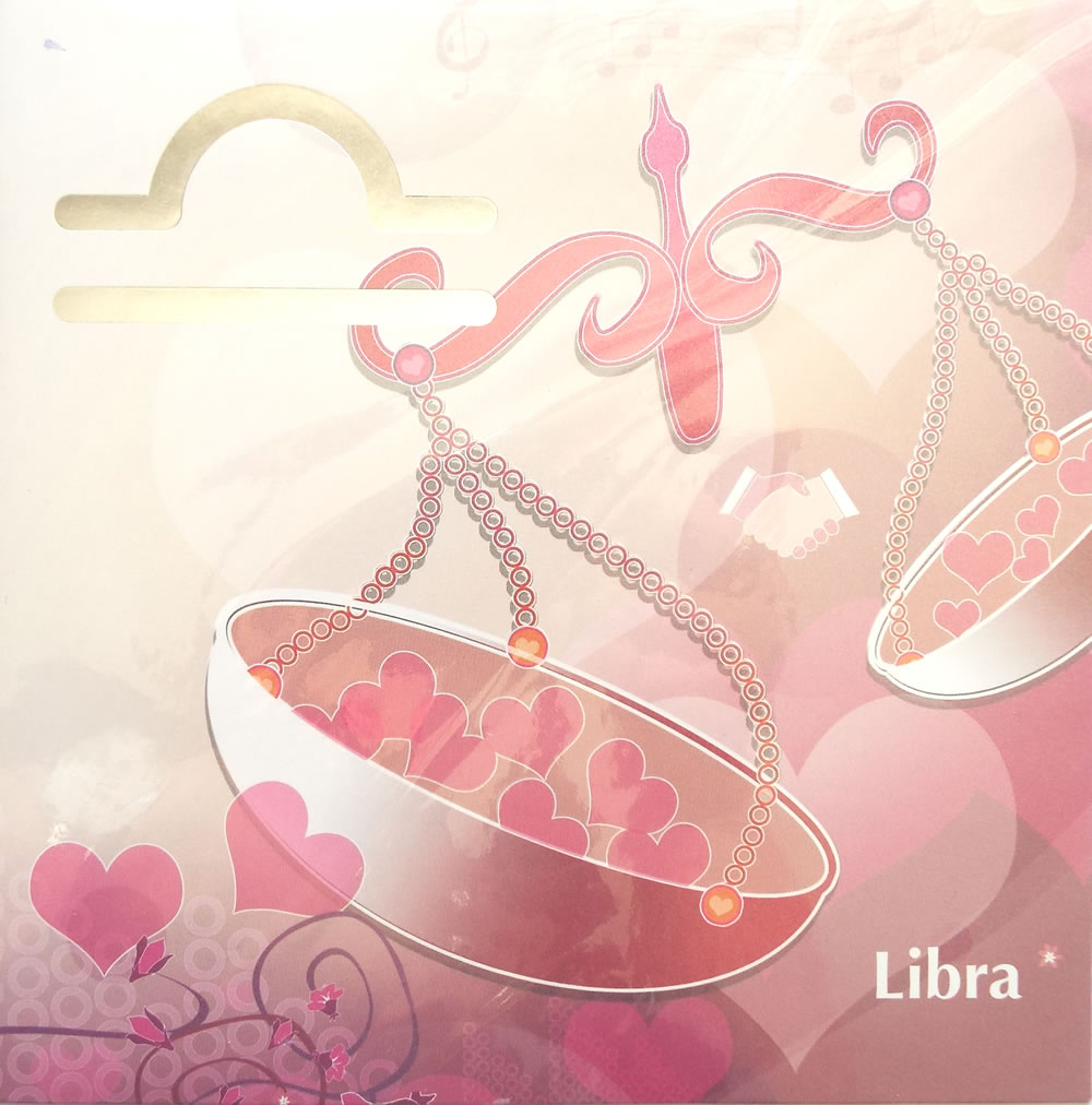 Libra Zodiac Greetings Card