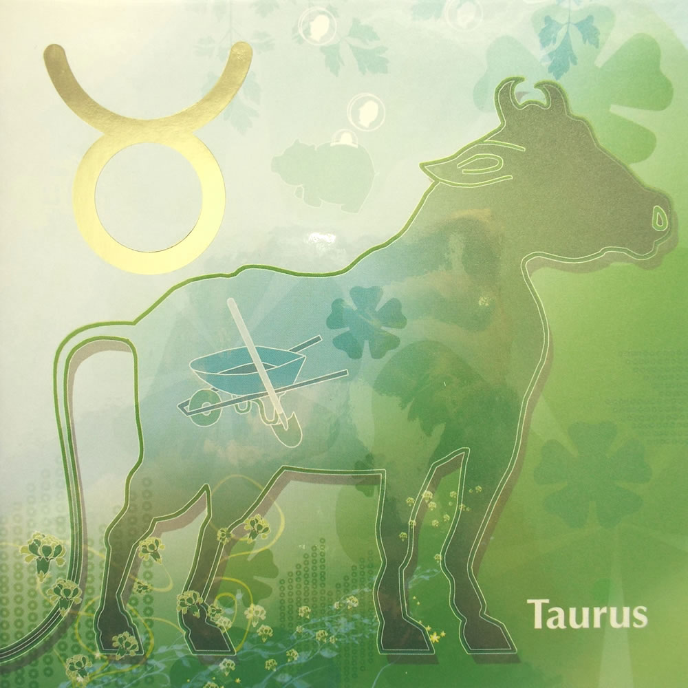 Taurus Sun Sign Greetings Card