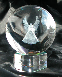 60mm Diameter Angel Figure Crystal Ball