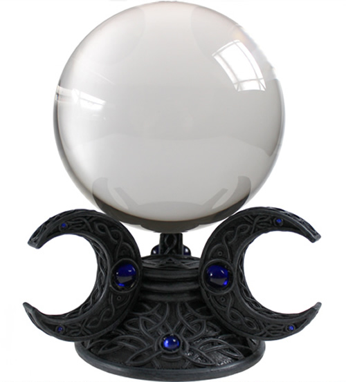 Triple Moon Stand with 100mm Crystal Ball