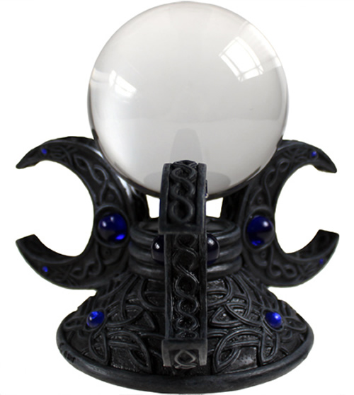 Triple Moon Stand with 80mm Crystal Ball