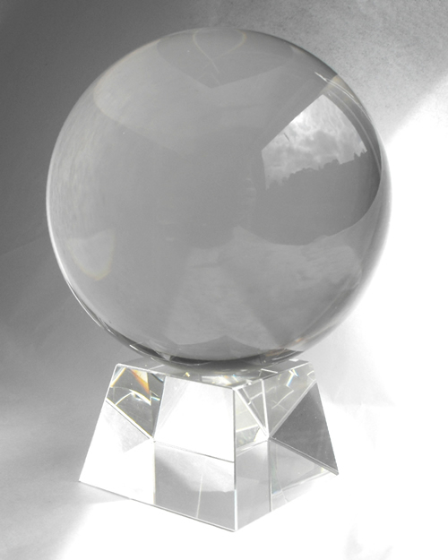 100mm Diameter Clear Crystal Ball with Crystal Stand